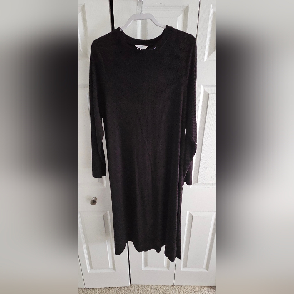 Black Sweater Long Sleeve Dress